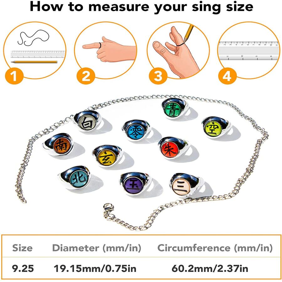 Naruto Ring Measurements (Akatsuki Ring)