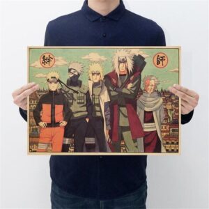 Naruto with The Hokages Poster