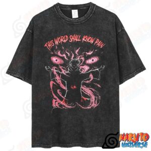 Naruto Tshirt "This World Shall Know Pain" Shinra Tensei - Naruto Merch by naruto-universe.com