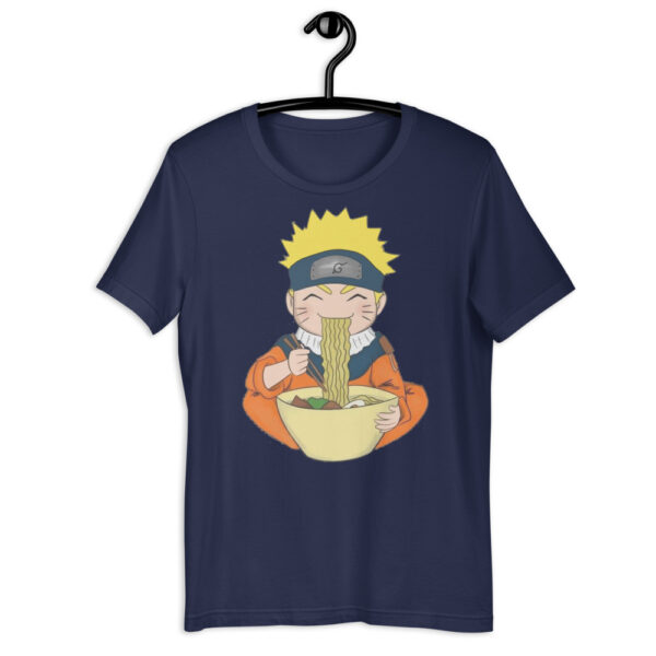  Cute Naruto Uzumaki Eating Noodles Unisex T-shirt