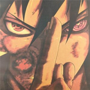Naruto Poster Sasuke Sharingan Vintage