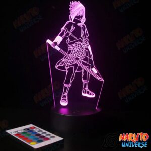 Naruto Lamp Sasuke Uchiha 3D Colorful LED Night Light - Naruto Merch by naruto-universe.com