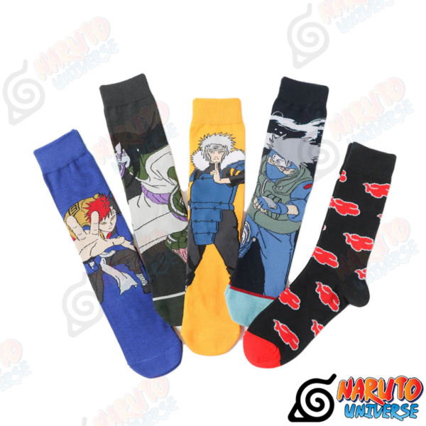 Naruto Socks Cosplay Naruto's Character Long Tube Socks (5 Pairs) For Men And Women - Naruto Merch by naruto-universe.com