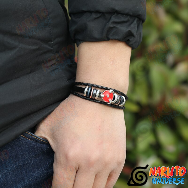 Naruto Bracelet Sharingan Symbol - Naruto Merch by naruto-universe.com