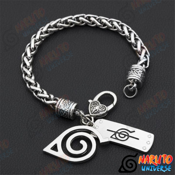 Naruto Link Chain Bracelet Konoha - Naruto Merch by naruto-universe.com
