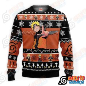 Naruto Holding Kunai Christmas Ugly Sweater