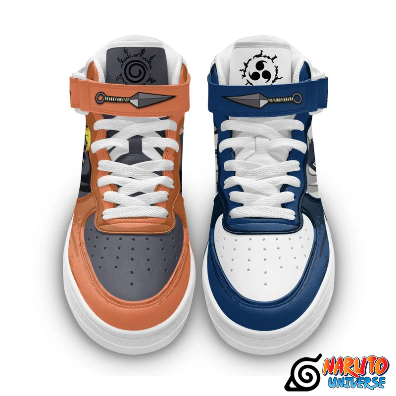 Sasuke And Naruto High Top Air Force Shoes